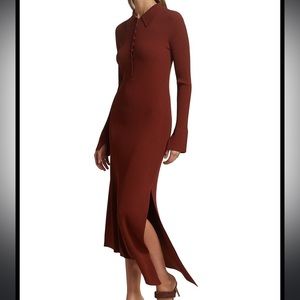 A.L.C. Ribbed Lance Midi Dress